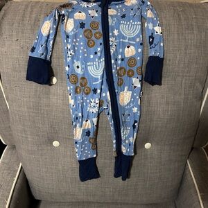 Hanukkah Lights 0-3 little sleepies zippie